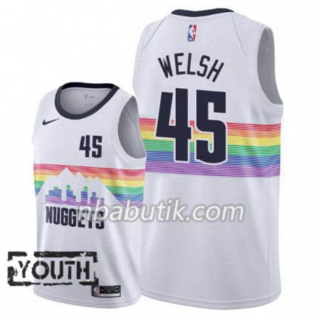NBA Børn Trøje Denver Nuggets Thomas Welsh 45 2018-19 Nike City Edition Hvid Swingman